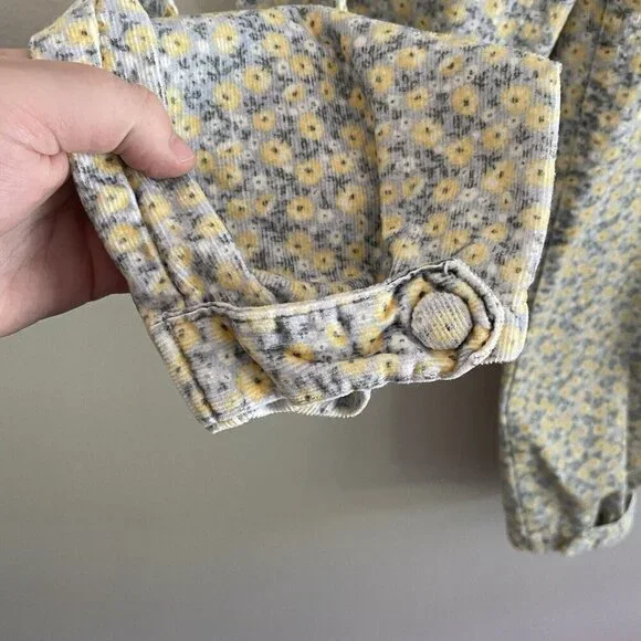 Tach Clothing Womn XS Ditsy Floral High Rise Tapered Crystal Corduroy Ankle Pant - Picture 6 of 14